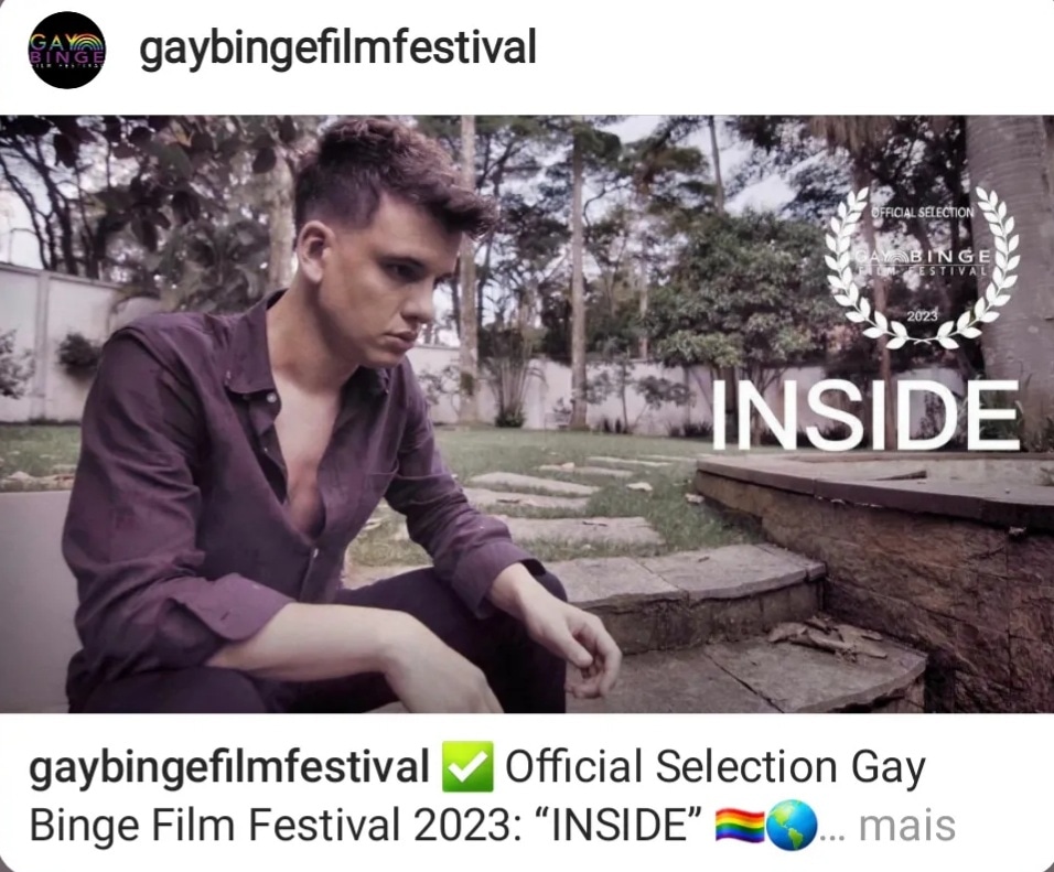 EntreProdutora's tweet image. Thiago Camacho em uma cena do Filme Dentro. Filme que produziu, em que atuou e foi premiado como melhor ator pelo festival de cinema Ribacine, e q ganhou também como melhor curta dramático pelo festival de Merced na Califórnia, EUA, agora está no canal de streaming pelo GayBinge