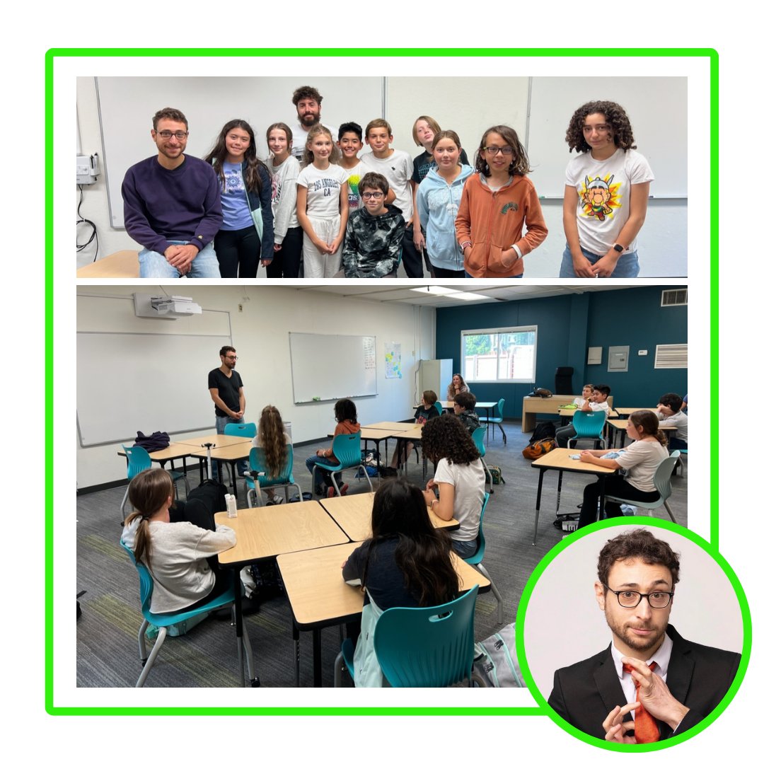 Une rencontre exceptionnelle avec le talentueux comique Sebastian Marx @smarxmarx à notre école! Les élèves de 5ème ont eu l'opportunité d'explorer les nuances de l'humour et les diversités culturelles. Merci à Sebastian pour cette expérience enrichissante!