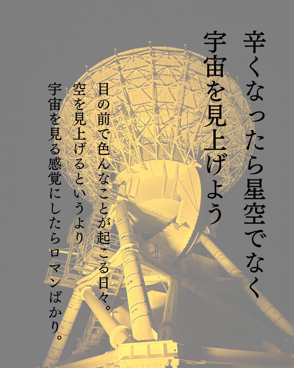 星空を見上げるくらいじゃ辛いから。宇宙規模に目を向けてみよう。
📷小笠原父島_国立天文台VERA