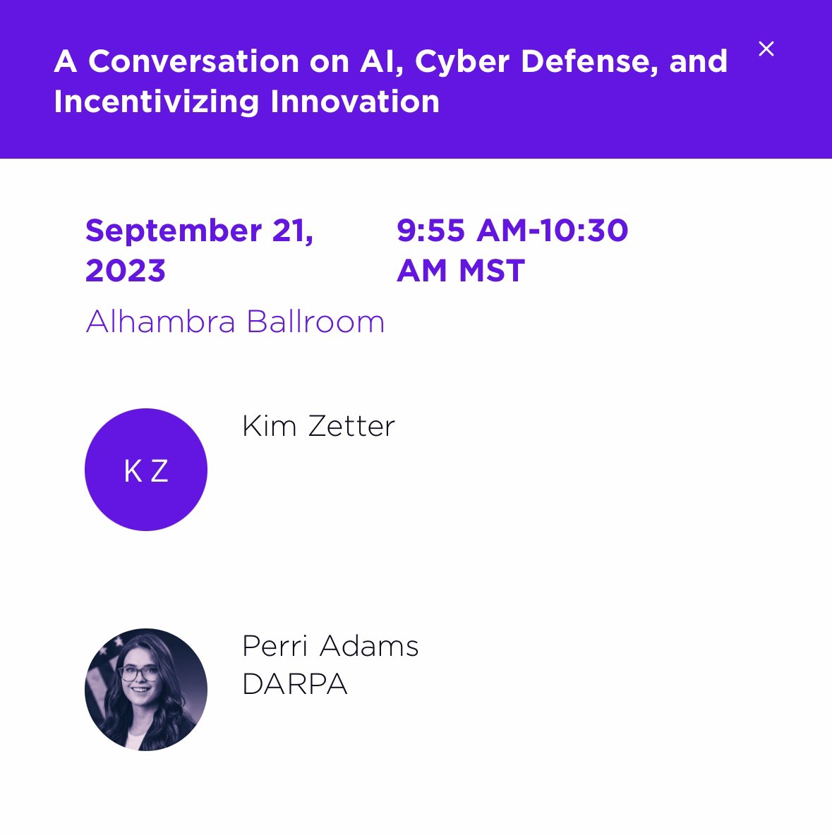 Just arrived at @labscon_io where it’s a balmy 96°F. Excited to sit down with @KimZetter tomorrow morning to chat about some equally hot topics: AI, cyber defense, and incentivizing innovation.