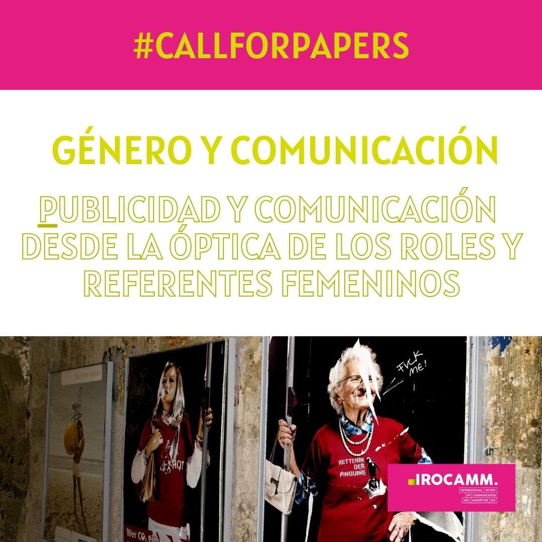 IrocammRevista's tweet photo. 📢 ¡#CallForPapers activo!
'Género y comunicación: Publicidad y comunicación audiovisual desde la óptica de los roles y referentes femeninos'
Deadline: 1 de diciembre de 2023
➡️https://t.co/at3PvvzDFX
#IROCAMM #CFP #Comunicación #Género #Communication https://t.co/lrD1G6TBCu