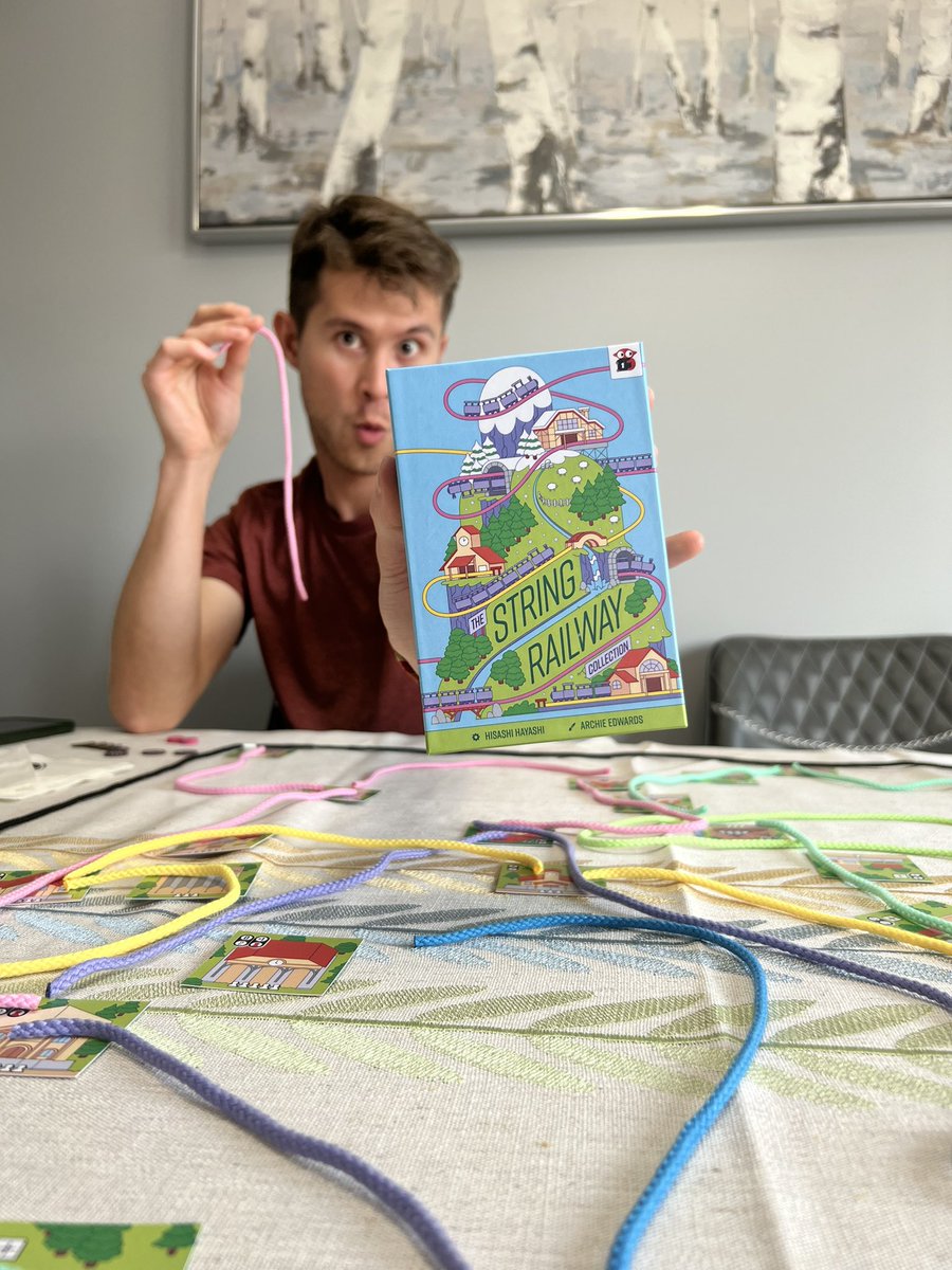 Look what we just got in the mail! String Railway from <a href="/playforkeeps19/">Play For Keeps</a> ! #boardgames