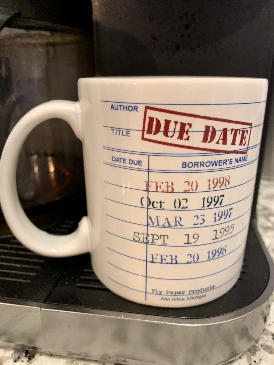 #WritingCommunity I got this mug last week on my trip to DC @thelibraryofcongress I'm curious what you think you had due for one of these due dates! I'll drop what I think I had due September 19, 1995, in the comments! #AuthorsOfTwitter Can't wait to read yours!