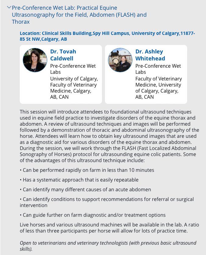 Join us for a great equine veterinary educational opportunity- Practical U/S for the field, Abdomen (FLASH) and Thorax at CanWest Conference <a href="/abvma/">ABVMA</a> @ucalgaryvetmed register at canwestconference.ca