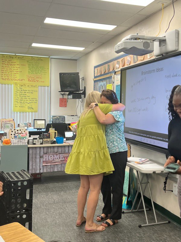 teachwrhettw's tweet photo. Congratulations to my fave person for getting teacher of the year at our school!!! So happy for you &amp; you deserve it!! I love working so close to you!!! 🤍 @tturnerhud https://t.co/dlCUVNxPXl
