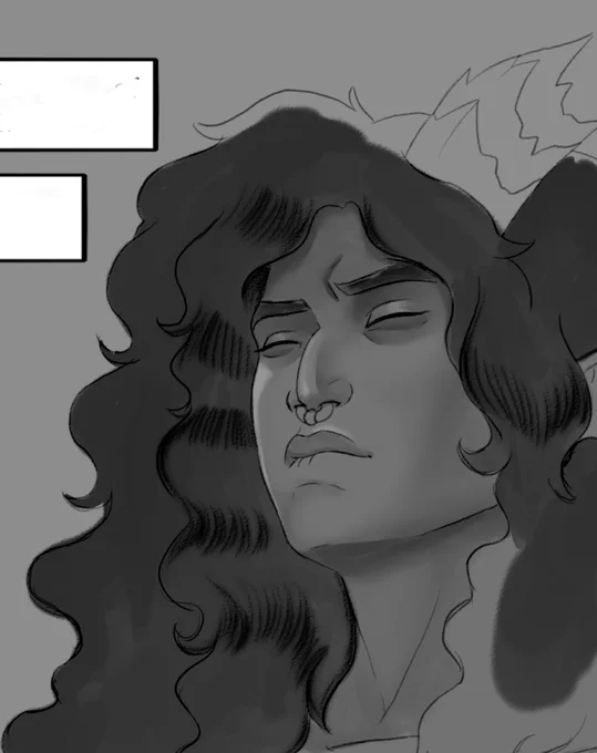 Working on a comic page for my Baldur's Gate 3 story. This frame is a tad spicy but still SFW. 