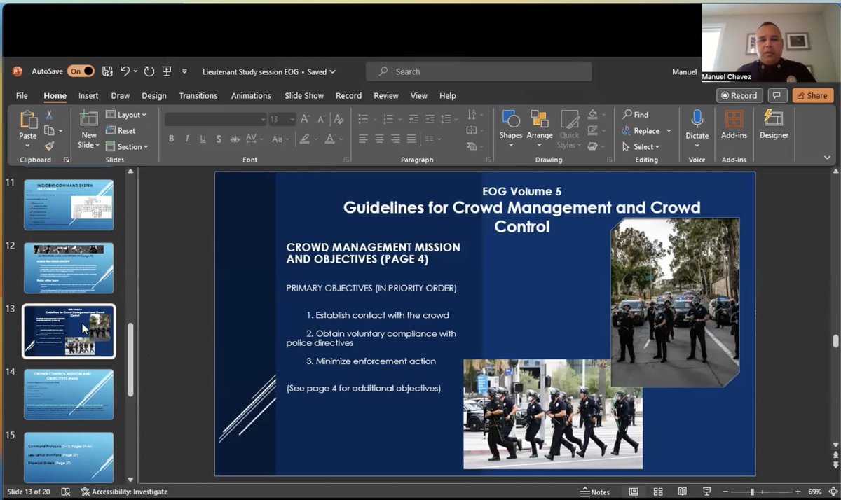 Yesterday, LALEY hosted our virtual Lieutenant exam seminar to prepare our future leadership team. 

Dr. Southers said it best with his encouraging and inspiring remarks, “Opportunities only come about when you are prepared…The world is yours and you are the future of this