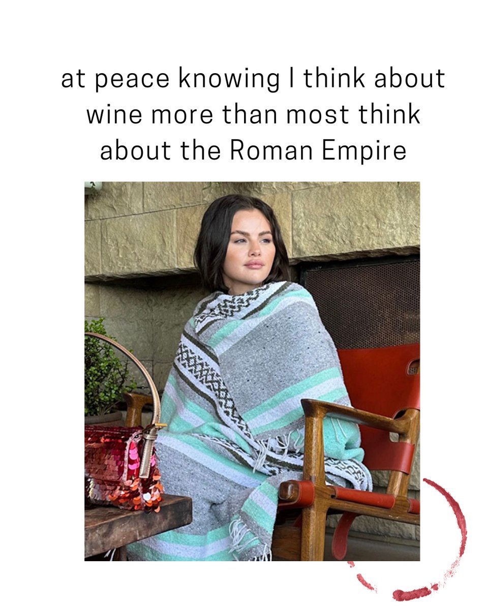 When people are busy asking what the equivalent is, we're over here sipping wine, knowing that wine is obviously the answer🍷 

Follow along for more daily wine humor. 

#WineHumor #RomanEmpire #SelenaGomez