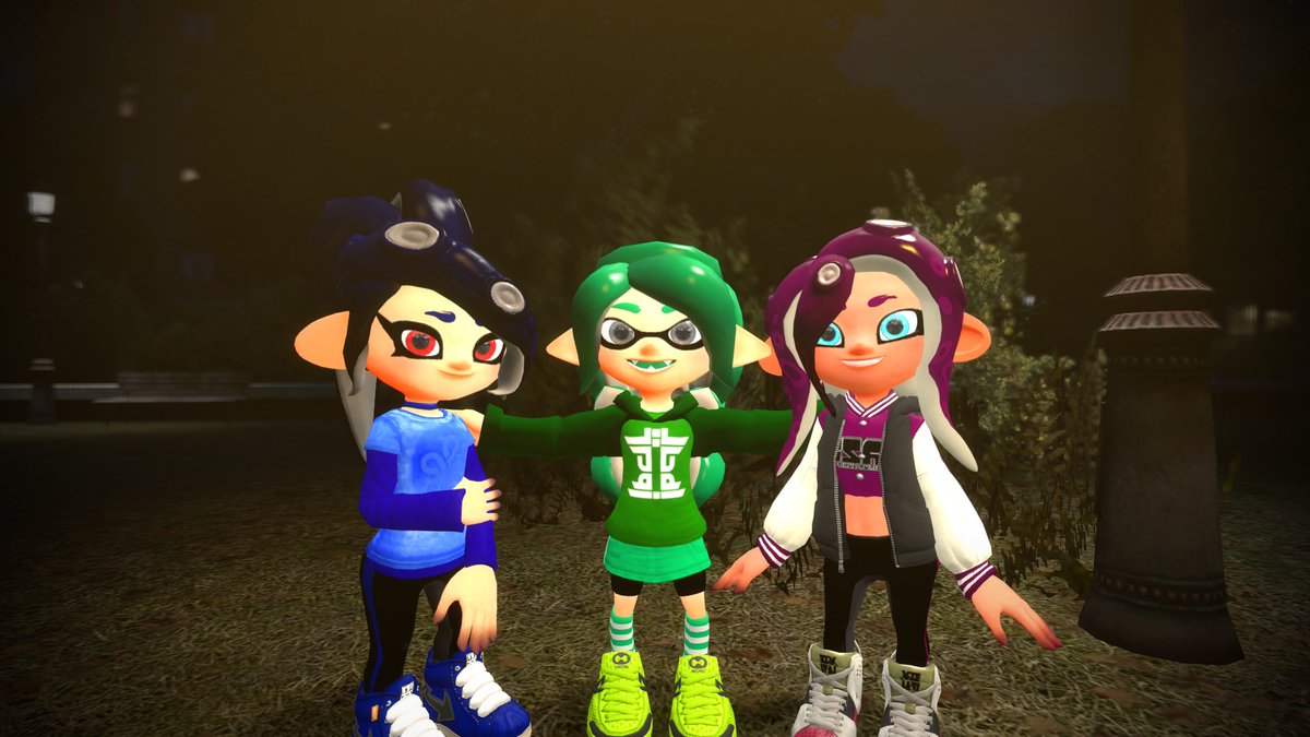 BlueStar_squid's tweet photo. New Future "Elizabeth , Jessica , Holly" 
#Splatoon #gmodsplatoon #splatoonart https://t.co/f9b37i063S