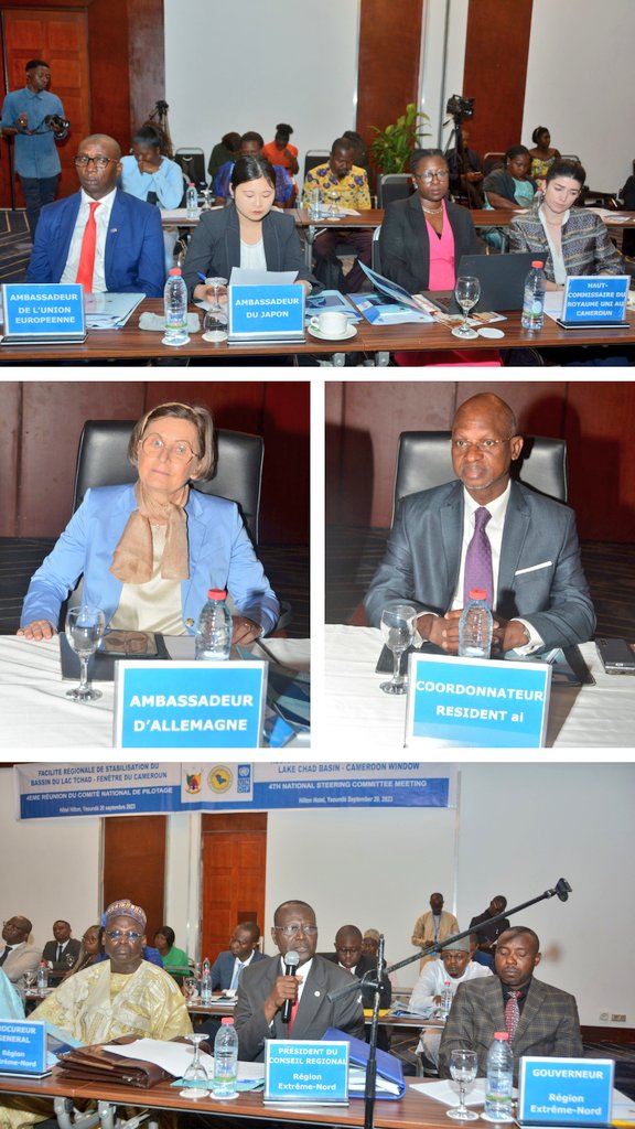 PNUDCameroun's tweet image. 4th Nat. #SteeringCommittee Meeting: Regional #Stabilization Facility🇨🇲

The Minister of the Economy, Planning &amp;amp; Reg. Dev. Alamine Ousmane Mey, UNDP RR @aliouMdia, Gov Ministers, Donors🇩🇪🇬🇧🇪🇺🇯🇵🇳🇱🇸🇪 &amp;amp; stakeholders celebrate the Facility's impact in FarNorth🇨🇲 &amp;amp; commit for progress