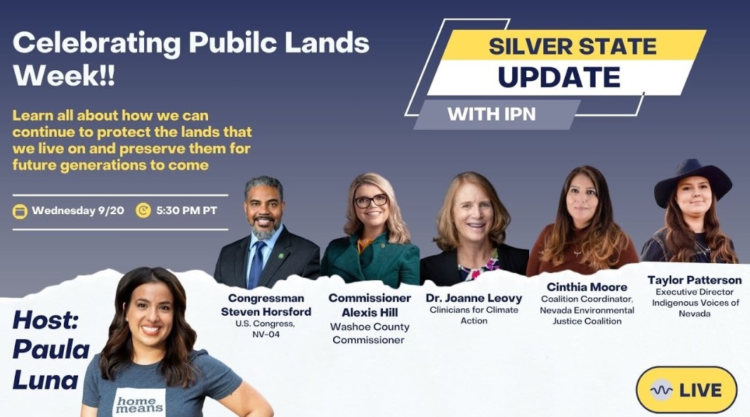 NVconservation's tweet image. ⭐LIVE NOW⭐ We're joining @ProgressForNV, @RepHorsford, @VoteAlexisHill, @NVEnviroJustice, @IV_Nevada, and NV Clinicians for Climate Action for a roundtable discussion on #PublicHealth + #ClimateEquity! #PLD23

⏺ Tune in *HERE*: youtube.com/watch?v=hf7hLE…