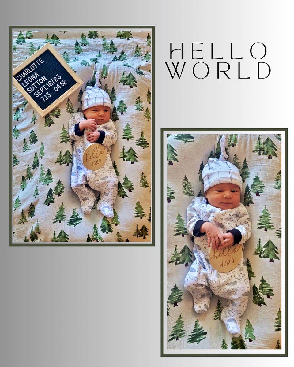 The wait is finally over! 
It’s a girl! 💕 
Charlotte Leona Sutton has arrived🤍