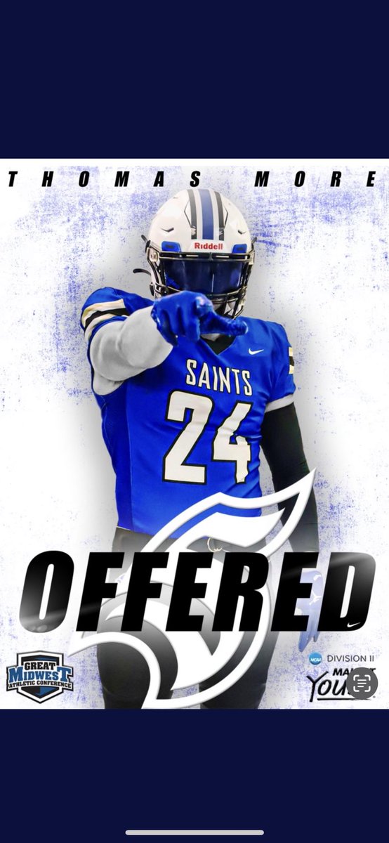 BrendanHerm7's tweet photo. Grateful and honored to receive my 2nd offer from Thomas More University ! @bcmoore22 @CoachBZink @NordKnightFB @Coach_MikeBell https://t.co/fwKIAXKDjU
