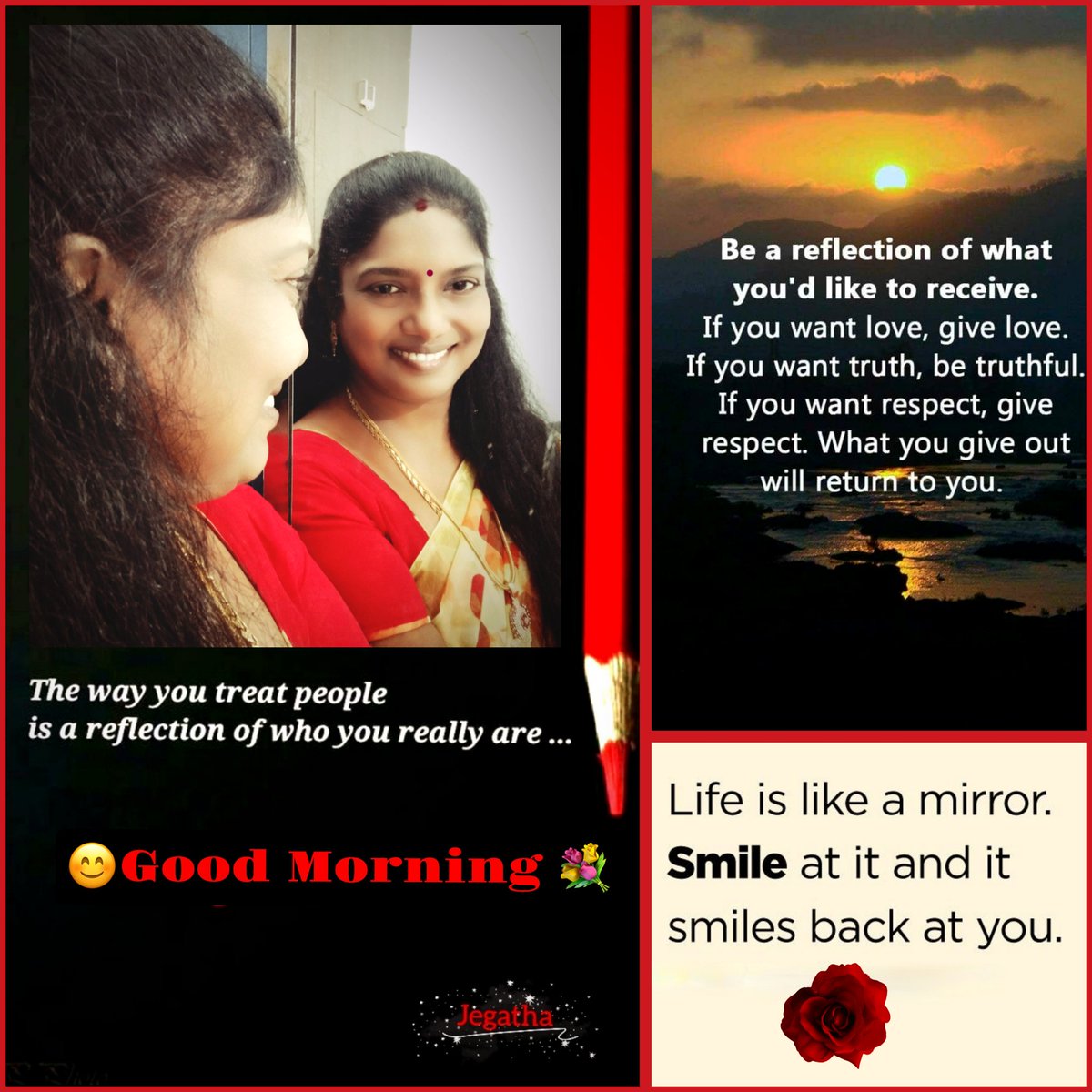 p_jegatha's tweet photo. Only the mirror reflects us
completely!
Self love will never
become selfish!
நம்மை முழுமையாக
பிரதிபலிப்பது
கண்ணாடி மட்டுமே!
சுய அன்பு ஒருநாளும்
சுயநலம் ஆகாது!
#goodmorning #selflove
#mirrorselfie #Mirrortwitter
#Me_And_Me https://t.co/bo74c4QqIz