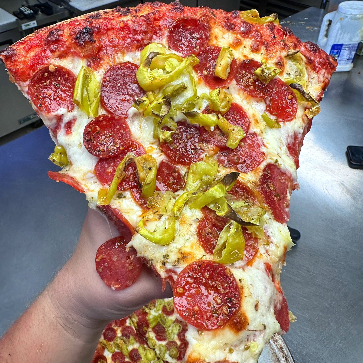 macyspizza's tweet photo. Pepperoni &amp; Pepperoncini https://t.co/qZ8eDC29Su