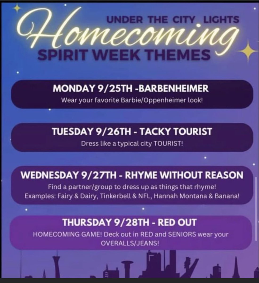 Get your outfits ready for next week! #HOCO23 ❤️🖤🐾