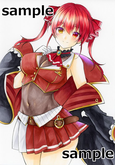 Ahoy!
漫画も完成したし今日からいっぱいイラスト描く⚓
マリン船長可愛い🚢💕
#ホロライブ 
#マリン船長 
#マリンのお宝 
#アナログイラスト
#手描きイラスト
#コピックイラスト 