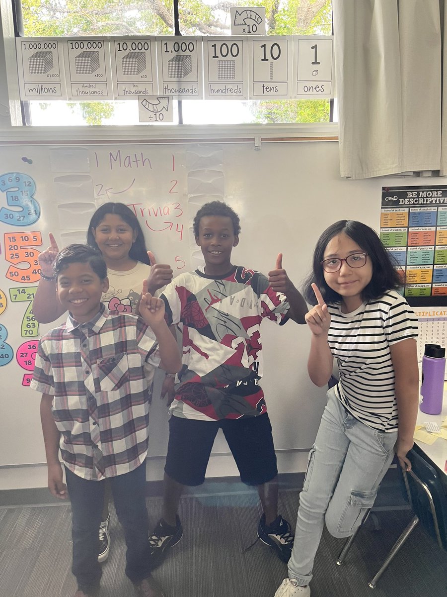 Ms_H5thGrade's tweet photo. First, second, and third place group winners in our math/trivia game today! https://t.co/t4Bm8RhfrK