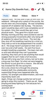 KC_GremlinFball's tweet image. Mason Update from the family. Click on the photos to see/read the full message  #MasonStrong 🙏🙏