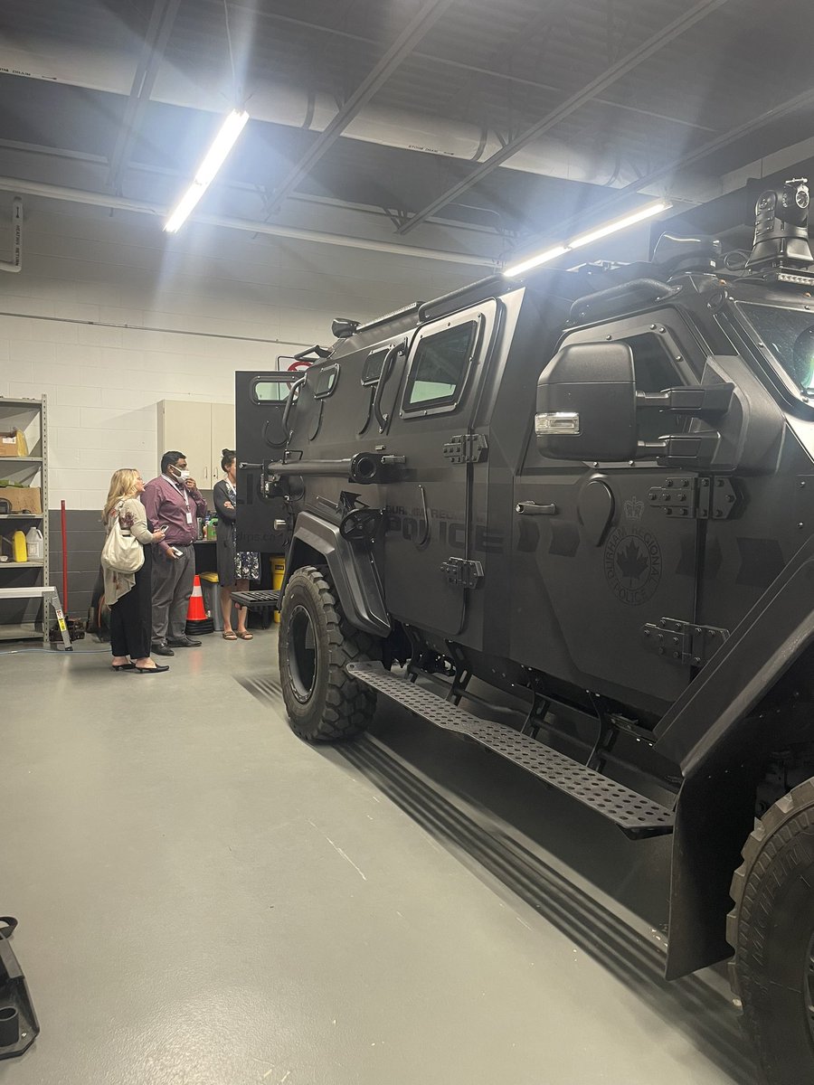 Citizen’s Academy participants just finished a tour of <a href="/DRPSEastDiv/">EAST DIVISION - Durham Regional Police Service</a> and even got to see our new LAV (light armoured vehicle). Looking forward to next week!