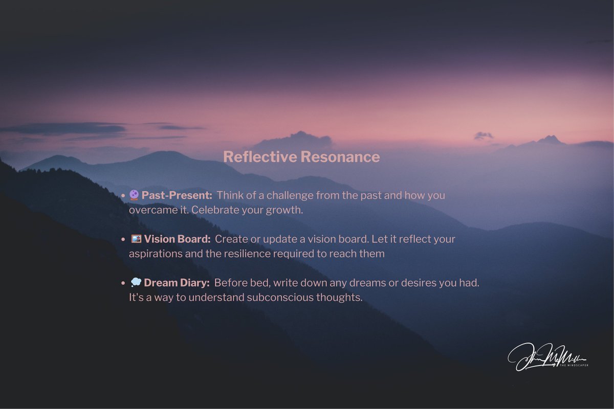 TheMindscaper's tweet image. 🌿 Resilience Refresher: Daily Tri-Tips for Thriving In Life. 🌿

Growth Glimpse

#GrowthGaze #VisionaryVibes #DreamDive