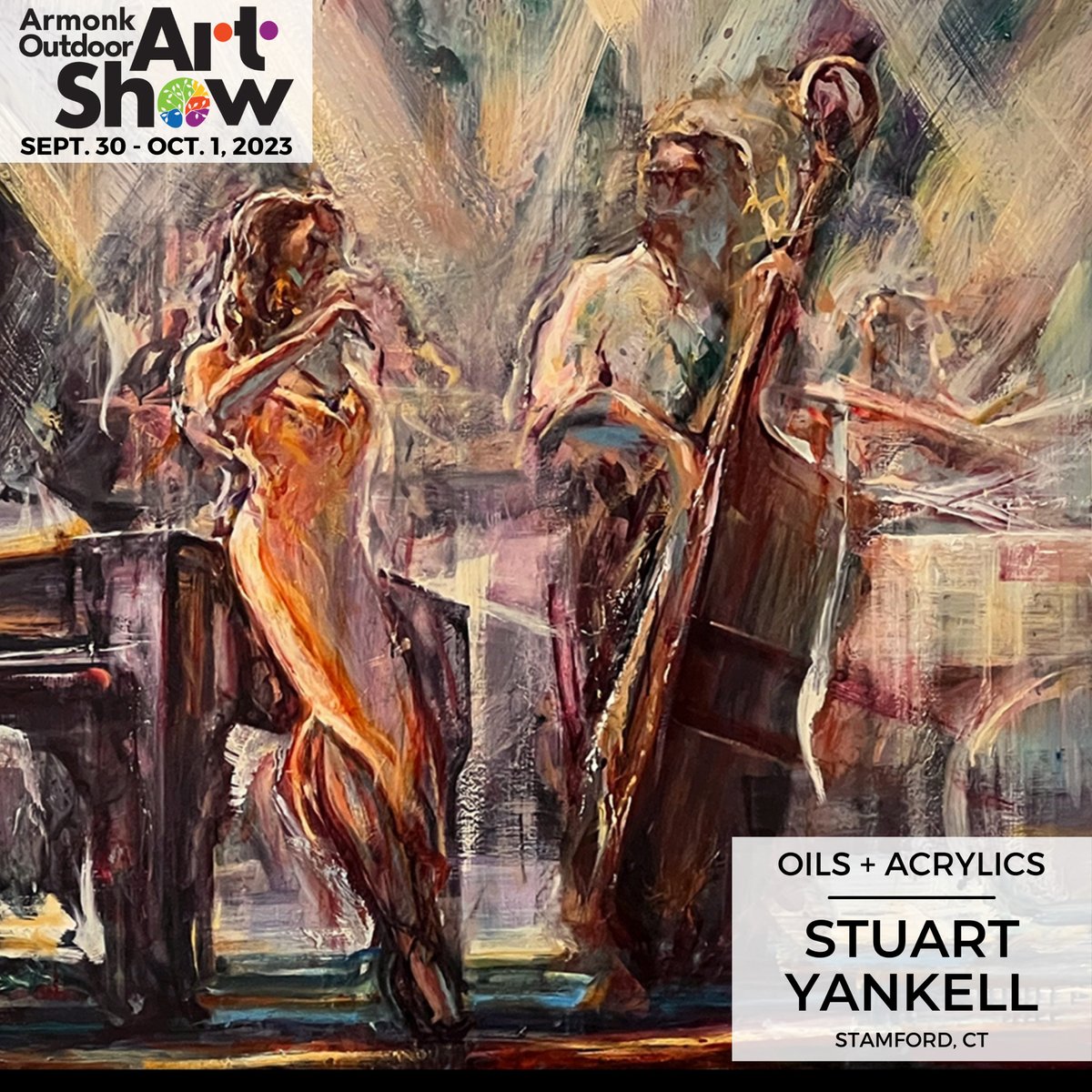 We welcome Stuart Yankell to our 2023 Armonk Outdoor Art Show!

Save the Date: Sept. 30 + Oct. 1 

#armonkoutdoorartshow