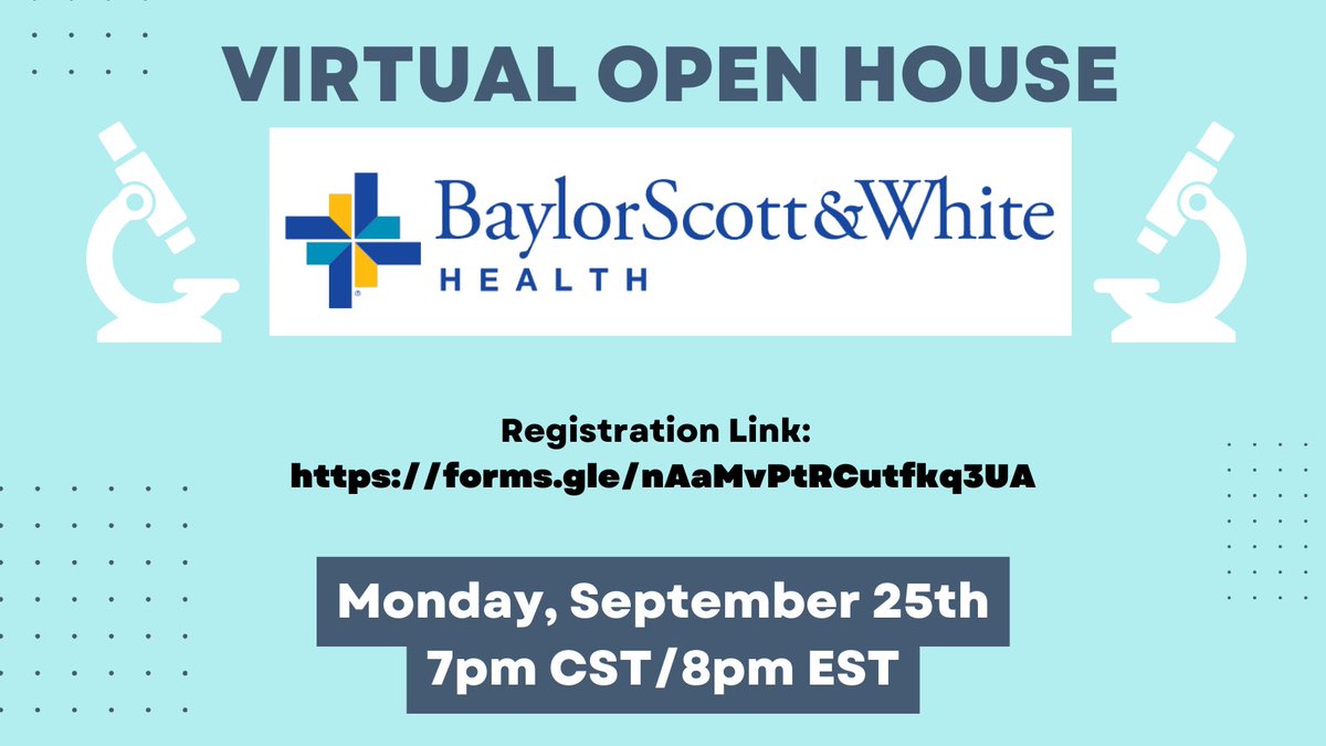 Looking to #MatchtoPath? Join us at our #VirtualOpenHouse! Register here: forms.gle/nAaMvPtRCutfkq…. We can't wait to meet you! #BSWTemplePathology #Path2Path #PathMatch2024 #PathTwitter #MedTwitter #ERAS2024