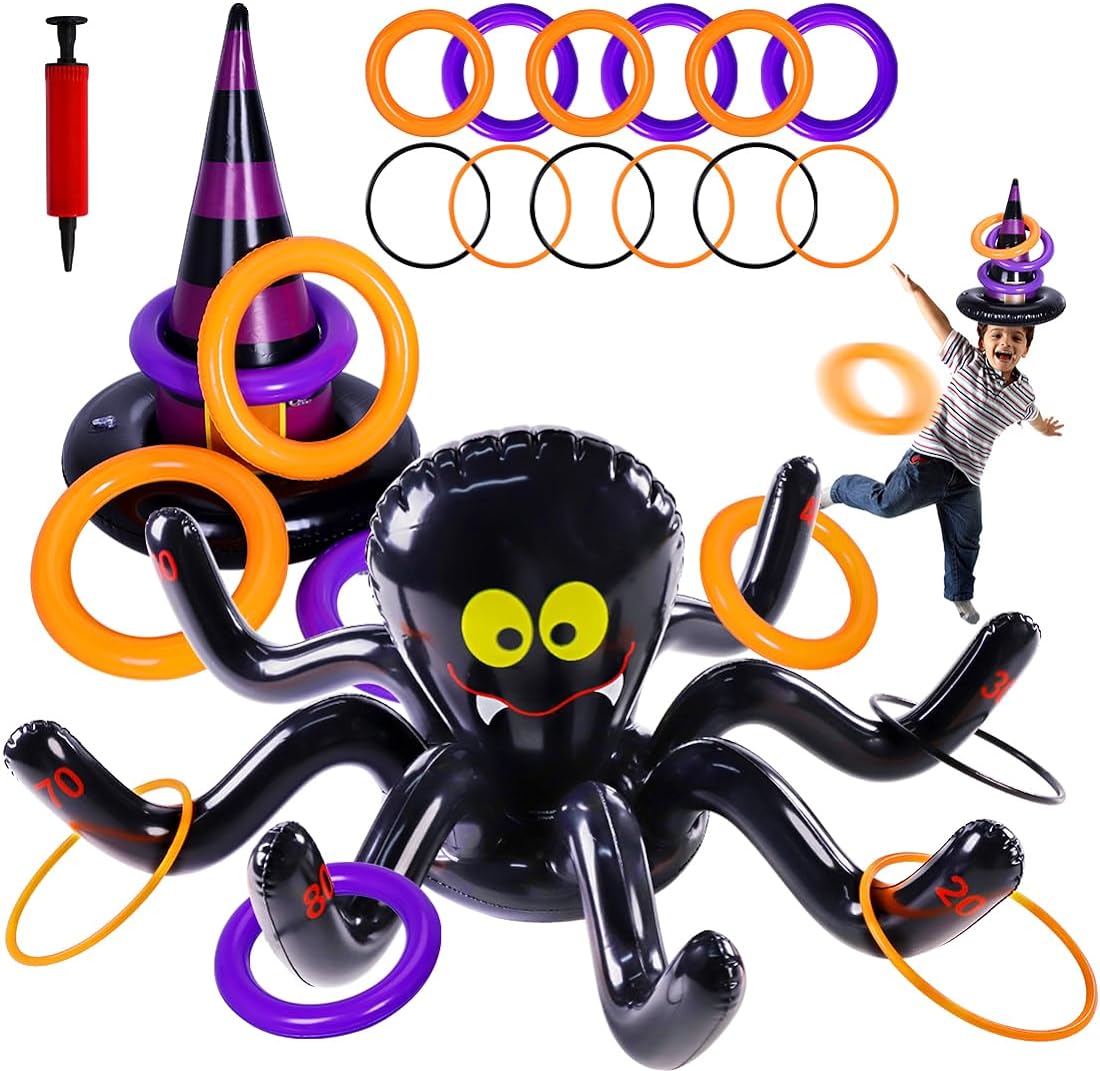 superstoreglob1's tweet image. 🎃 Looking for a spooky and fun game for Halloween? Introducing our Inflatable Ring Toss Games with Spiders &amp;amp; Witch's Hat for Kids! Perfect for family fun nights. 🕷️🧙‍♀️
#HalloweenFun #FamilyGameNight #InflatableGames
ebay.com/itm/2959413778…