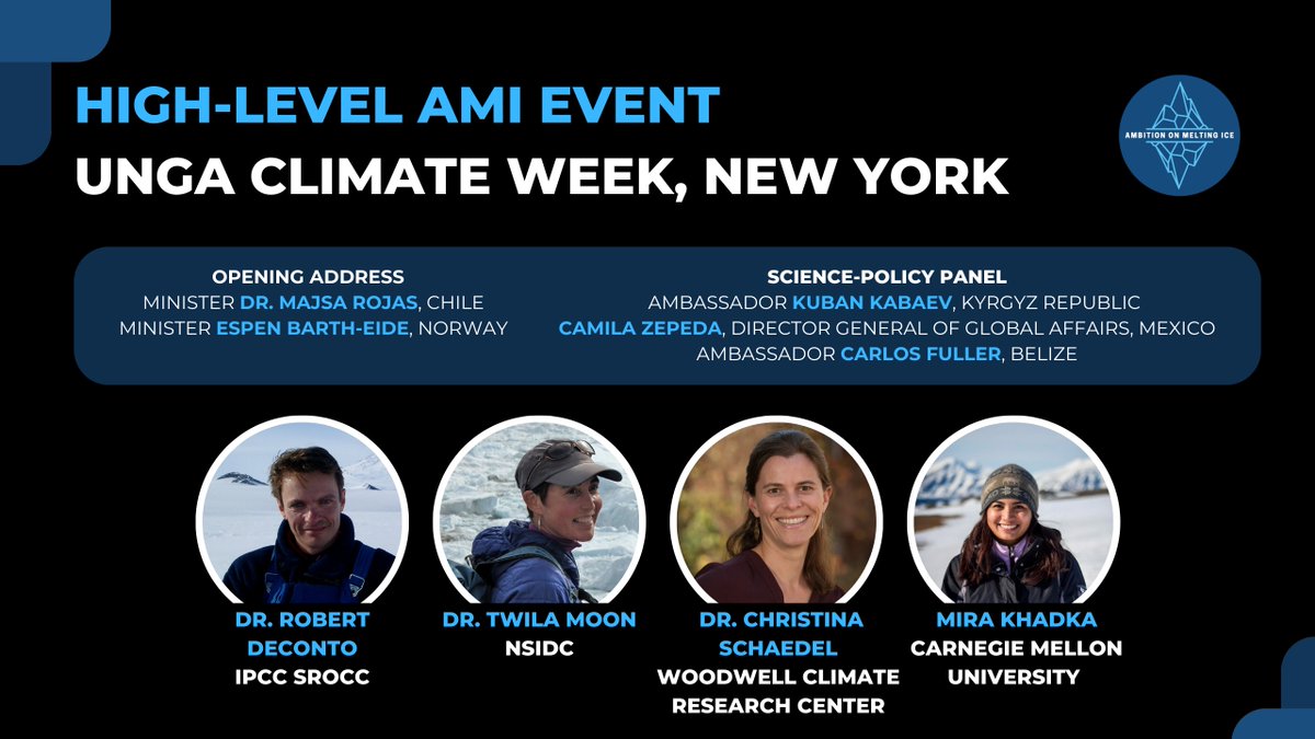 International Cryosphere Climate Initiative (@iccinet) on Twitter photo Join us on Friday from 3-4:30pm Eastern time!
We will livestream this event from New York as AMI ministers and leading cryosphere scientists speak about the importance of taking 2°C off the table at #COP28
#ClimateWeek <a href="/twilamoon/">Twila Moon, PhD</a> <a href="/schaedelc/">Christina Schaedel</a> <a href="/mira_env/">Mira Khadka</a>
📽️ youtube.com/watch?v=tL4X7p… Join us on Friday from 3-4:30pm Eastern time!
We will livestream this event from New York as AMI ministers and leading cryosphere scientists speak about the importance of taking 2°C off the table at #COP28
#ClimateWeek <a href="/twilamoon/">Twila Moon, PhD</a> <a href="/schaedelc/">Christina Schaedel</a> <a href="/mira_env/">Mira Khadka</a>
📽️ youtube.com/watch?v=tL4X7p…