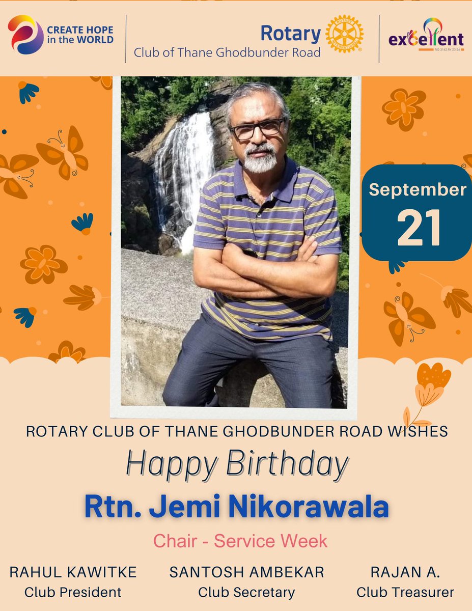 Happy Birthday to Rtn. Jemi Nikorawala! 🎉 
Cheers to another fantastic year!

#rotary #ghodbunderroad #thane #ghodbunder #rotaryinternational #rotaryclub #district3142 #leaders #rotaryindia #excelletrotary #excellent #wearepeopleofaction #rctgbr #rotaryfamily