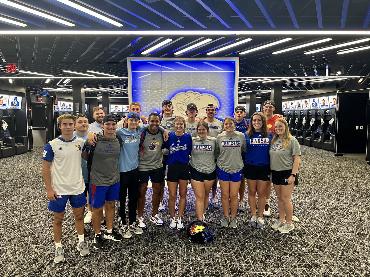 Shout out to our <a href="/KU_Football/">Kansas Football</a> student managers on National Student Manager Appreciation Day. #thankyoustudentmanagers #EQWeek2023 #SafetyServiceSwag