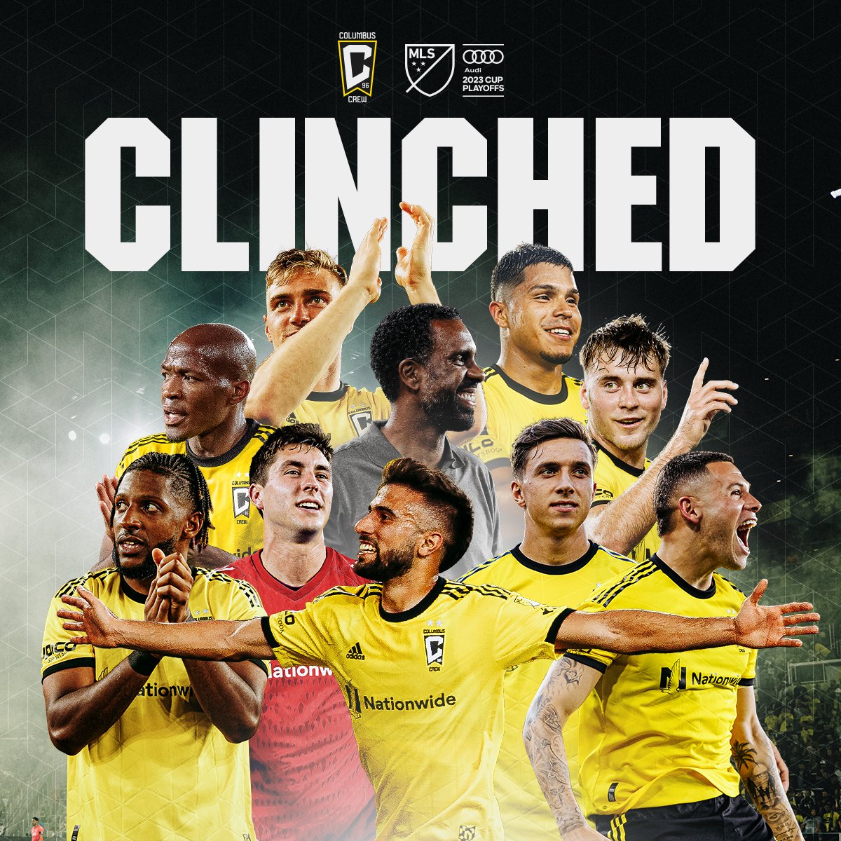 The Crew on X: First Objective Achieved ☑️ Thank you for another Massive  night at our Fortress. Together, we have officially clinched a 2023 Audi  MLS Playoff berth, but we're hungry for
