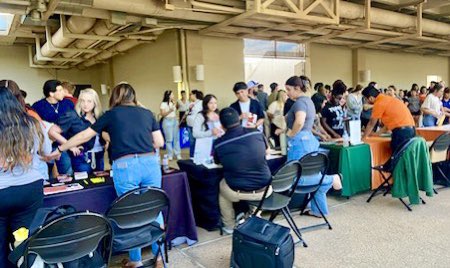 College Night @utpb was packed! Lots of OCA students attending & learning about college opportunities. Over 50 universities present. #Impact #CollegeBound #BlueWolfFamily