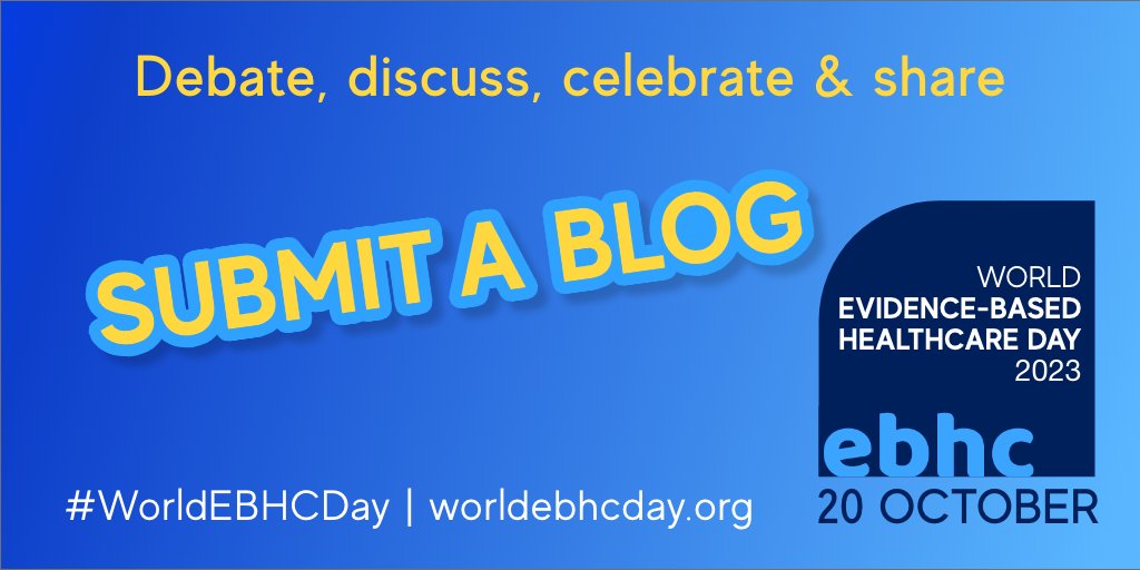 📣 The #WorldEBHCDay BLOG deadline has been extended!

You can now submit a blog up until 4 October, 2023.

Don't miss out on sharing your story for #WorldEBHCDay!

Learn how 👉 worldebhcday.org/take-action

#EBHC
