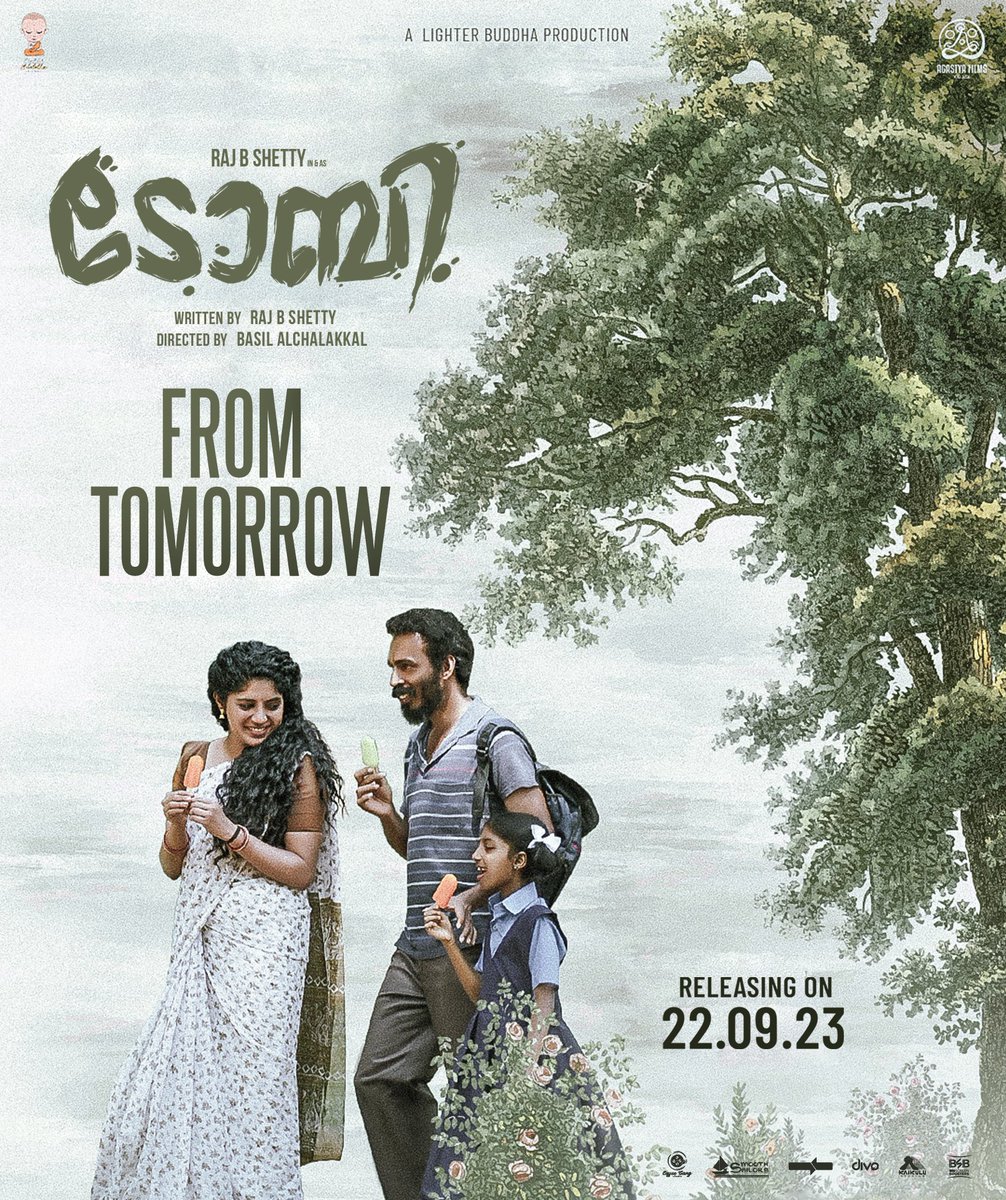 Step into the world of TOBY from tomorrow❤️ #TOBYinMalayalam on 22nd September ♥️ @rajbshettyOMK @alchalakkal @DQsWayfarerFilm @Chaithra_Achar_ @samyuktahornad #PraveenShriyan @m3dhun @lighterbuddha @AgasthyaFilms @SmoothSailors1