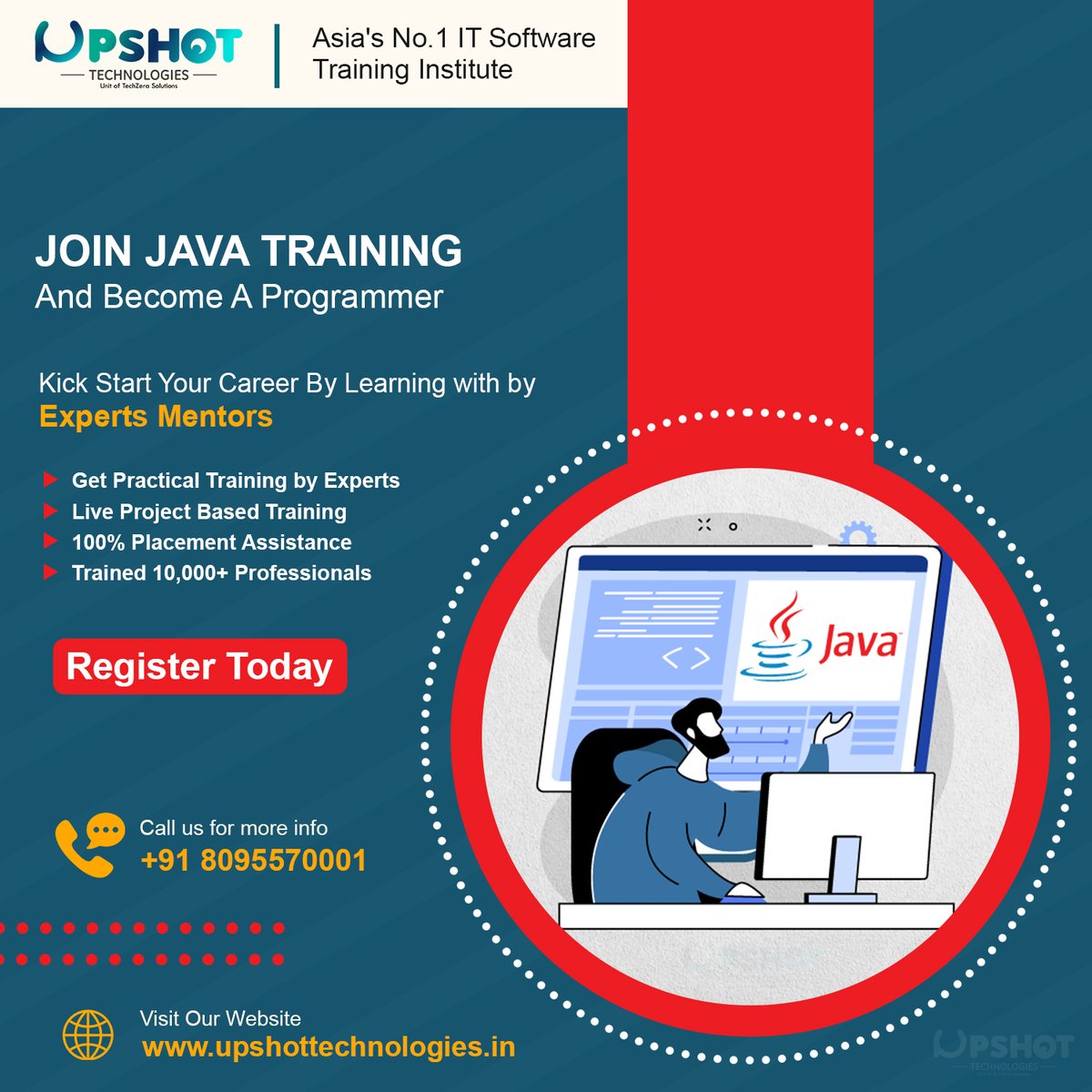 Upshottech's tweet image. We give Real-time Project-Oriented Java Course in Coimbatore with comprehensive course topics briefing, practical training of real-time project situations.#Javatraininginstitute #certificationcourses #certificationtraining #onlinecourses
upshottechnologies.in/java-j2ee-trai…
