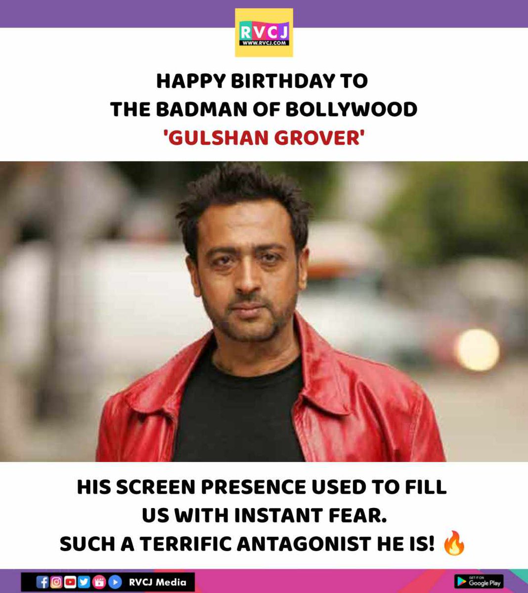 Happy Birthday Gulshan Grover!

#gulshangrover #rvcjmovies #rvcjinsta @GulshanGroverGG