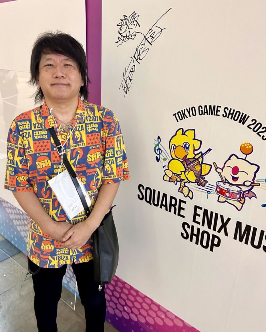 Me and my signature at TGS2023 SQEX-MUSIC booth!☺️