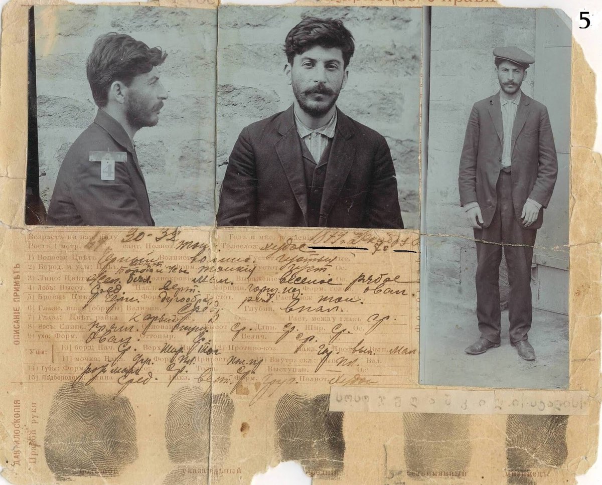 PicturesUssr's tweet image. Stalin's criminal file, created by the police of the Russian Empire in Baku following his arrest in 1910