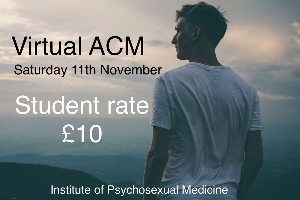 We are offering a special student rate for our Annual Clinical Meeting in November. Booking will soon be available via our website. We have four excellent speakers on the topic of male sexual difficulties.