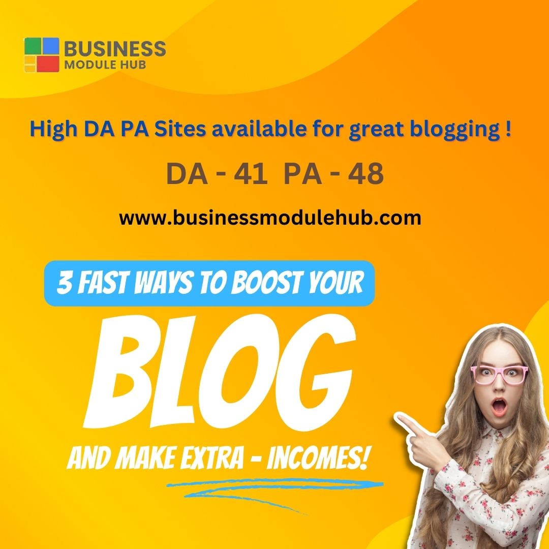 BusinessModule's tweet image. Discover the Art of Effective Communication through Our Blogging Services!
High DA PA sites available for guest posting...!!!!!
Visit our website Now -> businessmodulehub.com
#blogging #blogs #guestpostingservices #dailyblog #blogger #BMH