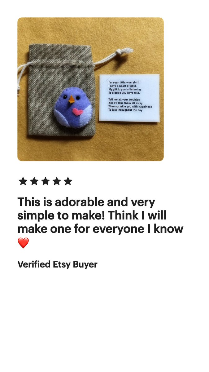 sewjunejones's tweet image. Thank you for the 5* review 😊
#worrybird #sewingpattern #review #etsy #earlybiz
sewjunejones.etsy.com/listing/969719…