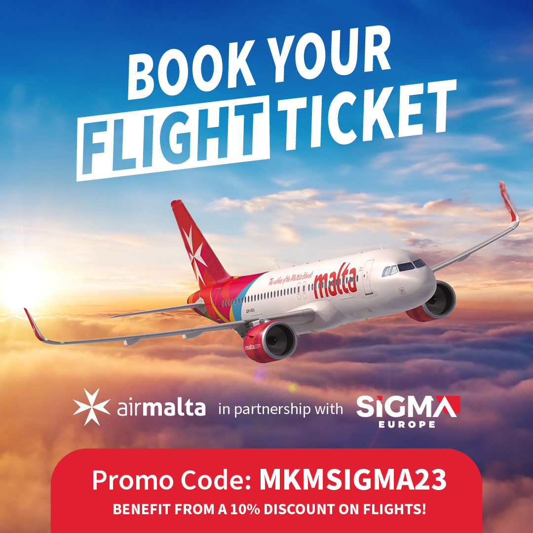 🛩️ Hey SiGMA Delegates, prepare for a seamless voyage with Air Malta's exclusive promotion! Enjoy a 10% discount on flights from November 8 to November 22, 2023, using promo code MKMSIGMA23. 🗓️

🌍 Air Malta direct routes
🪙 Economy class
⏳ Valid until September 30

#SiGMA
