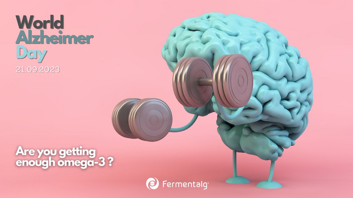 🗓 September 21st : World Alzheimer Day 💡 DID YOU KNOW? Fat makes up a large portion of human brain tissue. 🌱 Omega-3s are excellent allies for the brain and memory! #FERMENTALG #JournéeMondialeAlzheimer #StopAlzheimer #DHA #AlgalOmega3 #Brain #Prevention