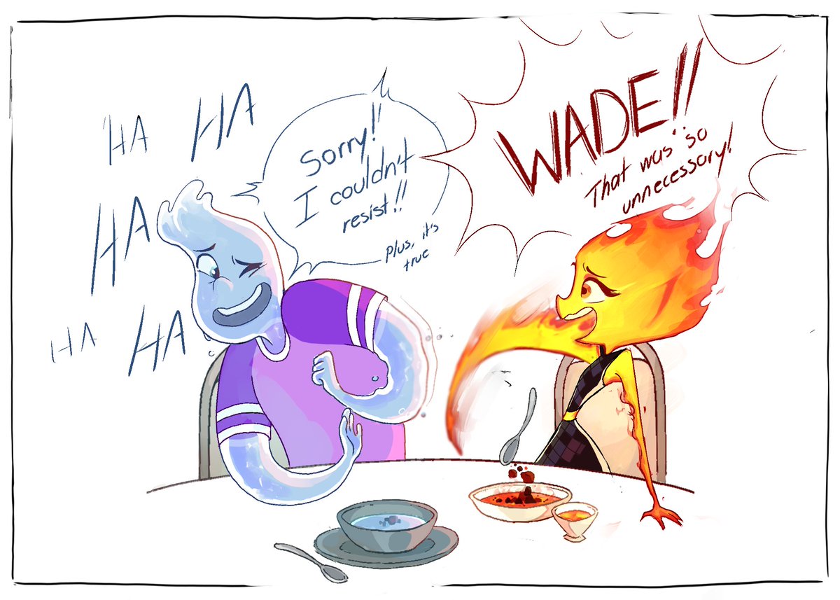Aritotopo1's tweet photo. I'm gonna lose my mind if i don't post this already, so, here it is, a silly comic idea that i didn't think it would take me a lot to draw 

#elemental #elementalfanart #ElementalPixar https://t.co/S6F6Uqtj84