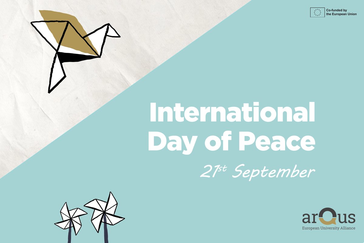 ArqusAlliance's tweet photo. #Peace begins with #Education🕊👨🎓
On #InternationalDayOfPeace, #Arqus reaffirms its commitment to promoting a culture of cooperation, inclusion & respect among its university communities that contribute to the realization of the Sustainable Development Goals #SDGs 🤝🌱🌈
#Act4SDG https://t.co/RmvuiUWMMH