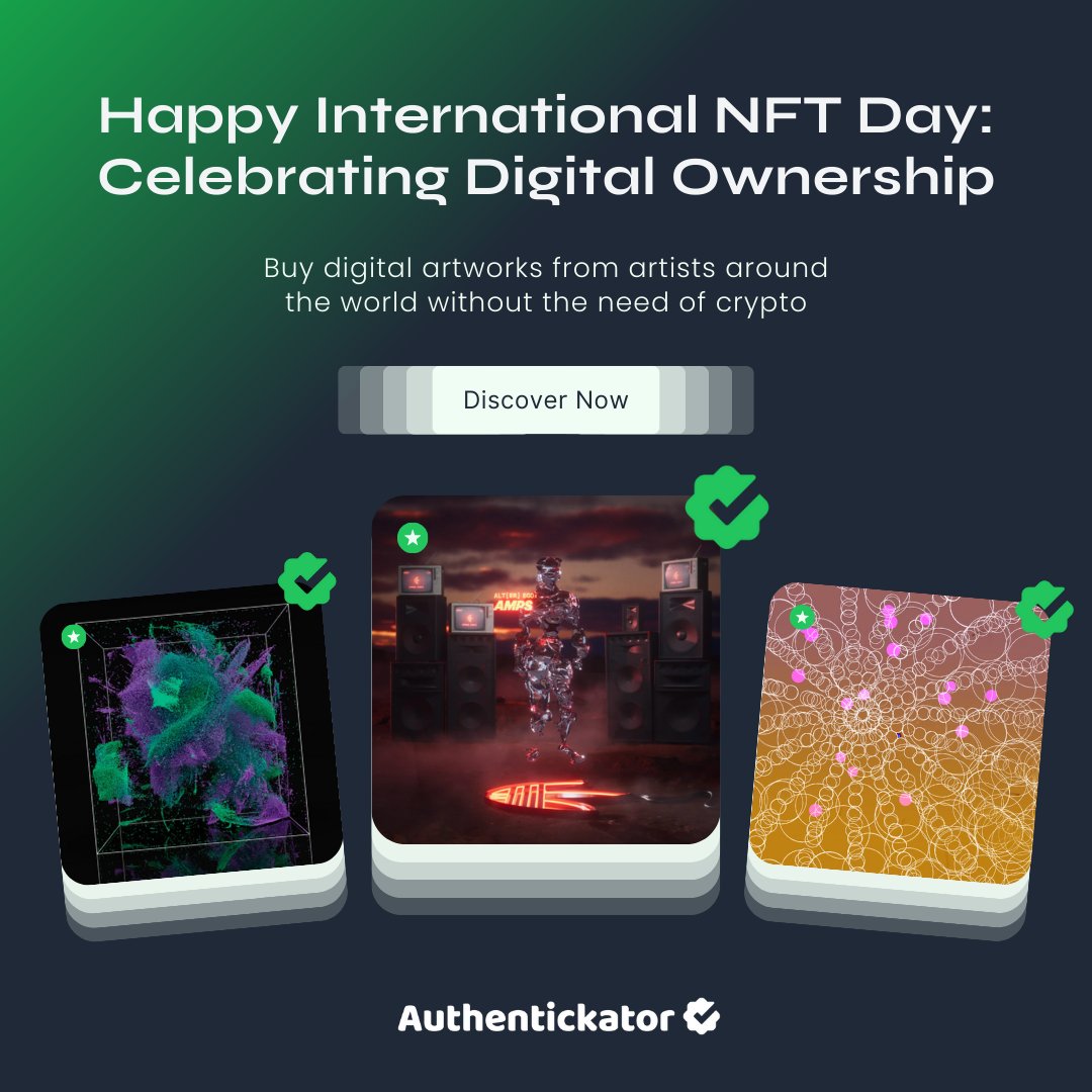 jovo_io's tweet photo. π Celebrate #InternationalNFTDay with Authentickator!
π Buy, own, and enjoy NFTs hassle-free using traditional payment methods.
Explore now! π³π
https://t.co/TWDTeK6KZd
#NFT #Authentickator #NFTDay #NFTs #NFTDROPS #NFTCommmunity https://t.co/hqDLHrUXdC