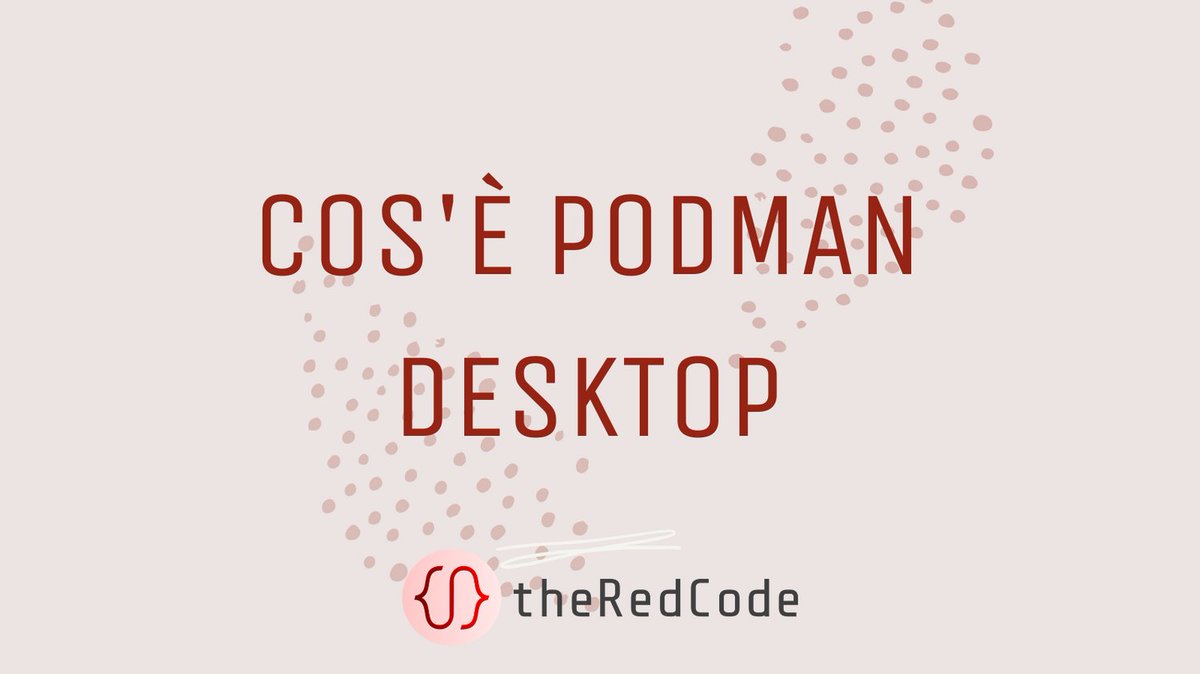 theredcode_it's tweet image. Podman Desktop, la nuova alternativa a Docker Desktop che sfrutta Podman Engine e la sua architettura daemonless.

Ma cos&apos;è, e come funziona? 🧐

➡️ Ne parliamo in questo articolo: theredcode.it/devops/podman-…

#theredcode #theredcodeit