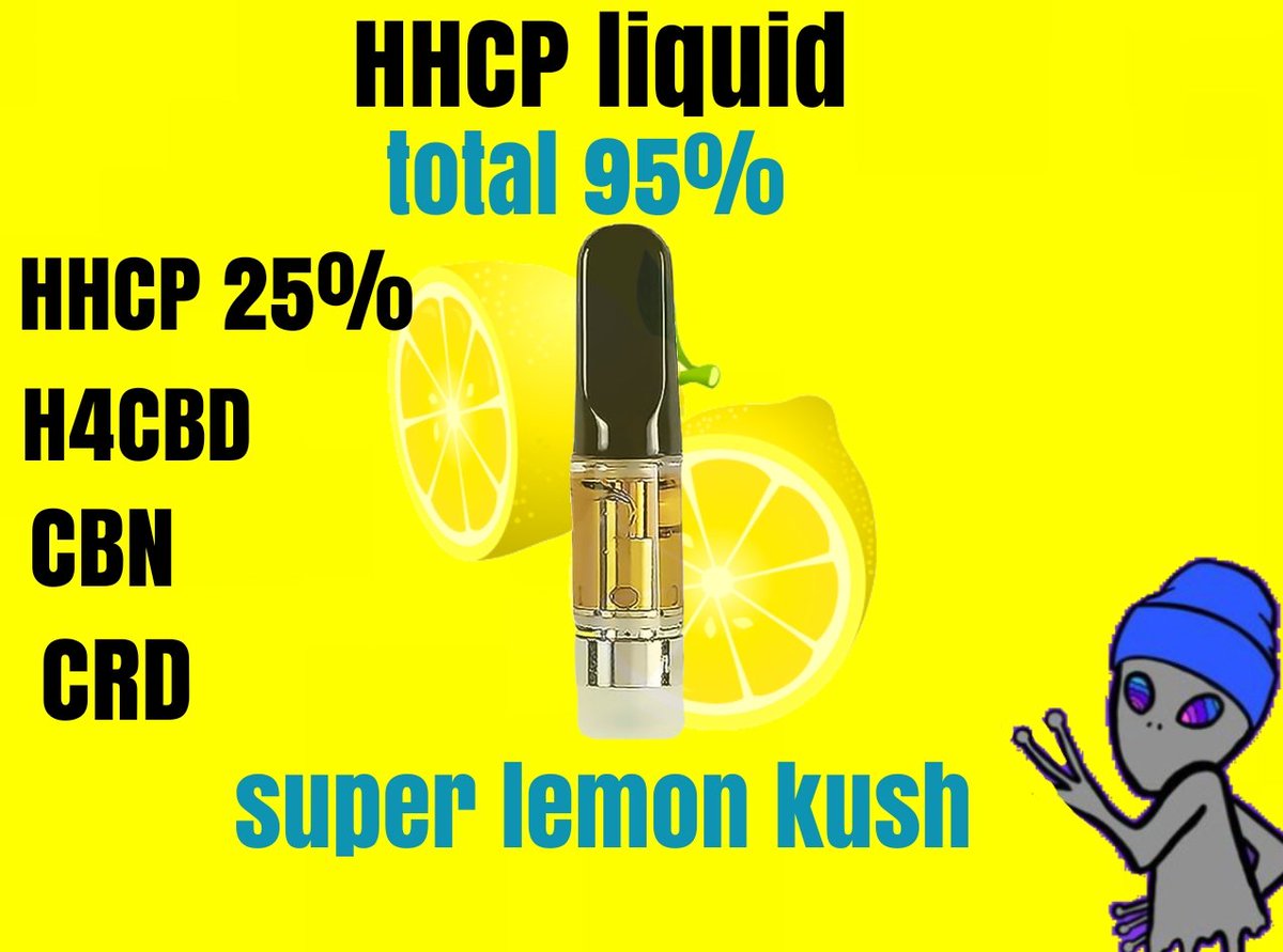 UFOHHC1's tweet photo. Hhcpリキッドのプレゼント企画本日は大盤振る舞いです。

スーパーレモン1ml×5本+hhch原料5g

Og kush 1m×5本+hhch原料5g

二名様にリキッド5本&amp;原料3gプレゼント！

参加条件
フォロー
引用本のツイートとこのツイートの
いいね、RT https://t.co/7CErDhE9w8