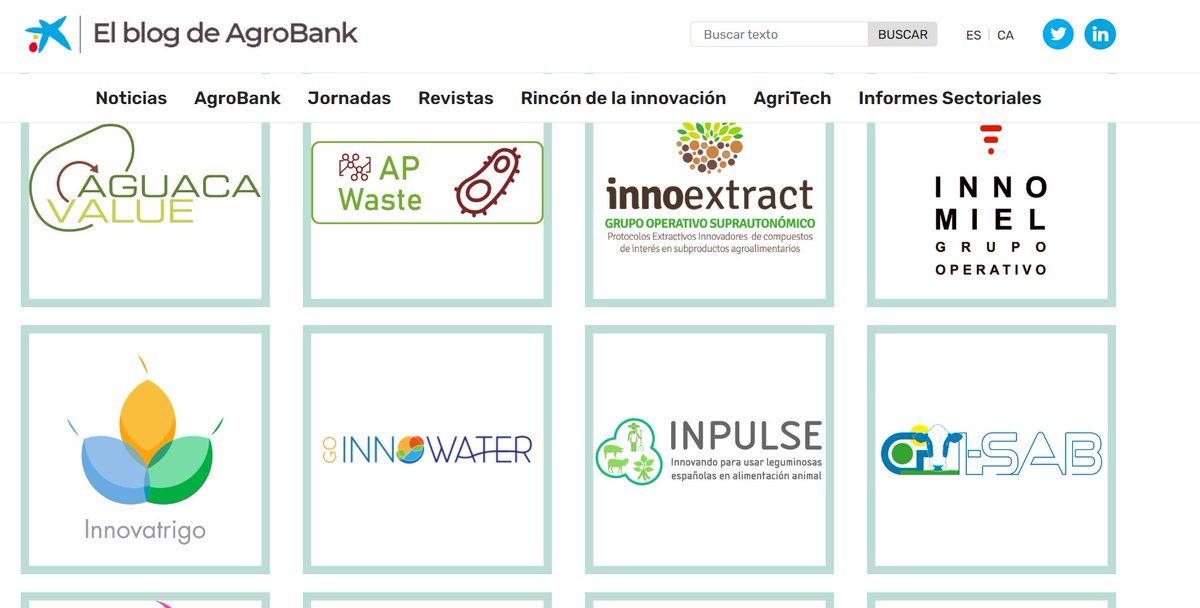 Grupos Operativos Supraautonómicos: un paseo por la innovación sostenible de los últimos 10 años 
¡Gracias por contar con el <a href="/GoInpulse/">GO_INPULSE</a>!
<a href="/AgroBank_CABK/">AgroBank</a> <a href="/redPAC_/">Red PAC</a> agrobankcaixabank.com/agritech